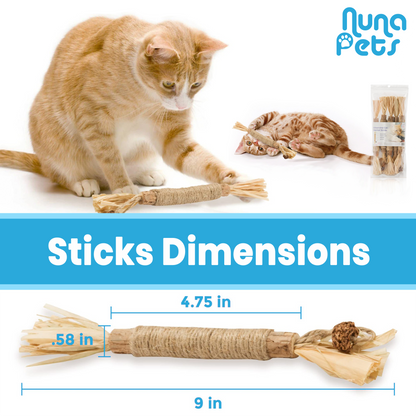 NunaPets® Natural Silvervine Stick Cat Chew Toy