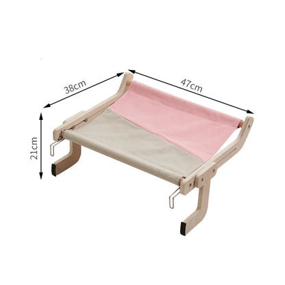 Sturdy Cat Window Wooden Assembly Hanging Bed Cotton Canvas Easy Washable Multi-Ply Plywood Hot Selling Hammock Nest Beds